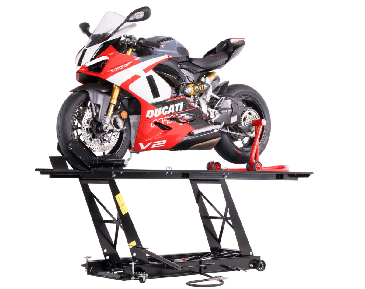 Motorradhebebühne 450 kg mit Fußpedal & Pneumatik