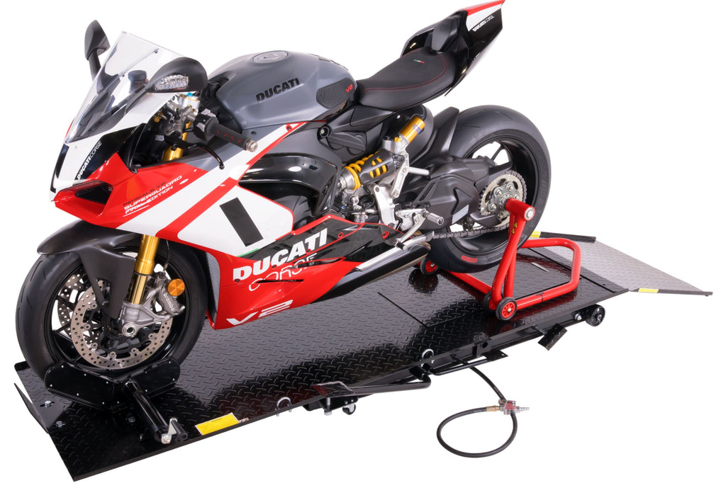 Motorradhebebühne 450 kg mit Fußpedal & Pneumatik
