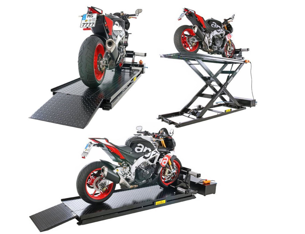Motorrad-Hebebühne 500 kg – Elektrohydraulisch, sicher & professionell