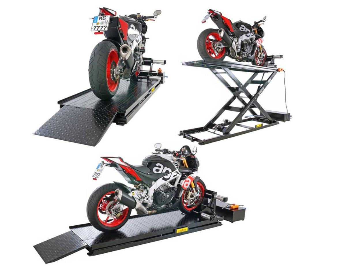 Motorrad-Hebebühne 500 kg – Elektrohydraulisch, sicher & professionell